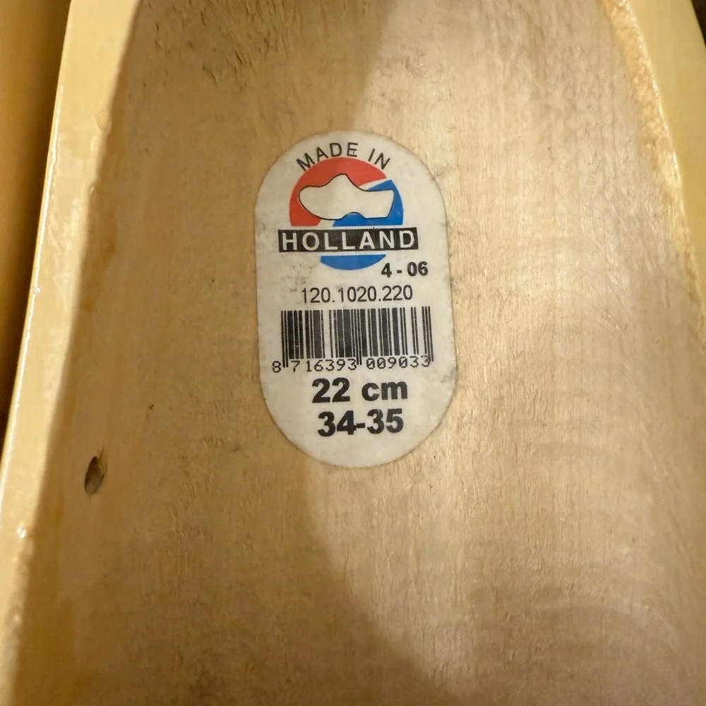 Holland Wooden Clogs with Windmill Design